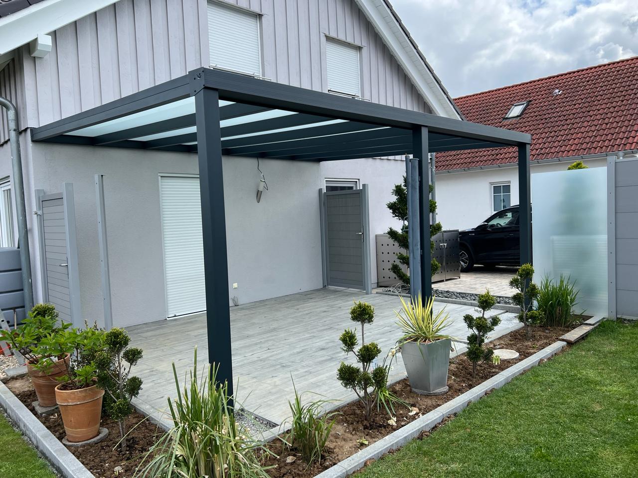 terrassenüberdachung reihenhaus nachbar VD AluSysteme terrassenüberdachung reihenhaus nachbar