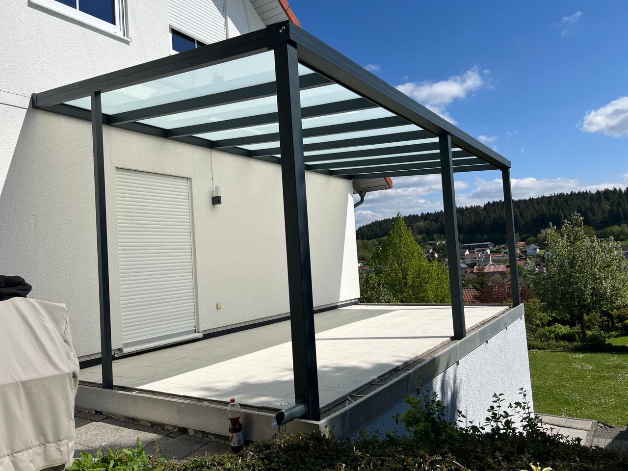 hitzestau unter terrassenüberdachung milchglas VD AluSysteme hitzestau unter terrassenüberdachung milchglas