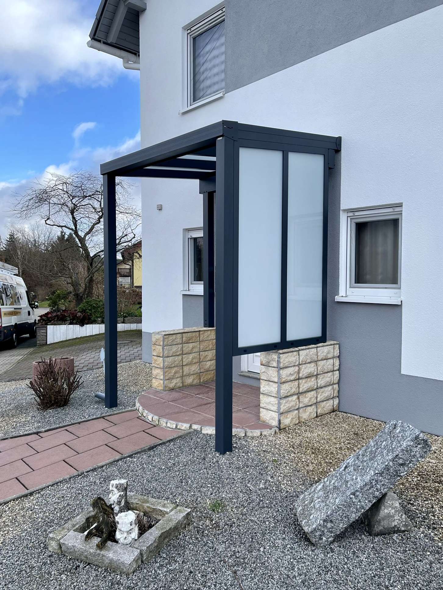 eingangsüberdachung alu VAYERA eingangsüberdachung freistehend