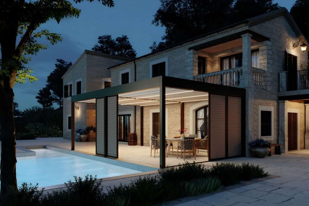 Lamellenwand terrassen