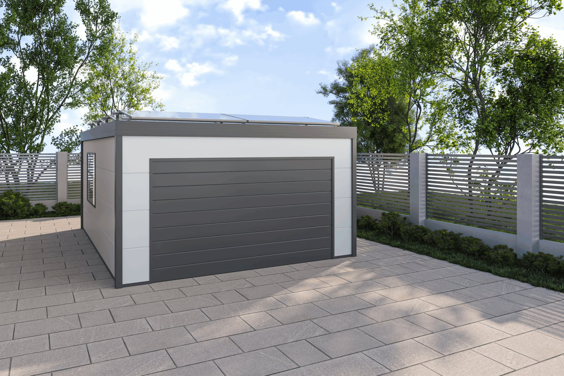 garage mit sandwichplatten