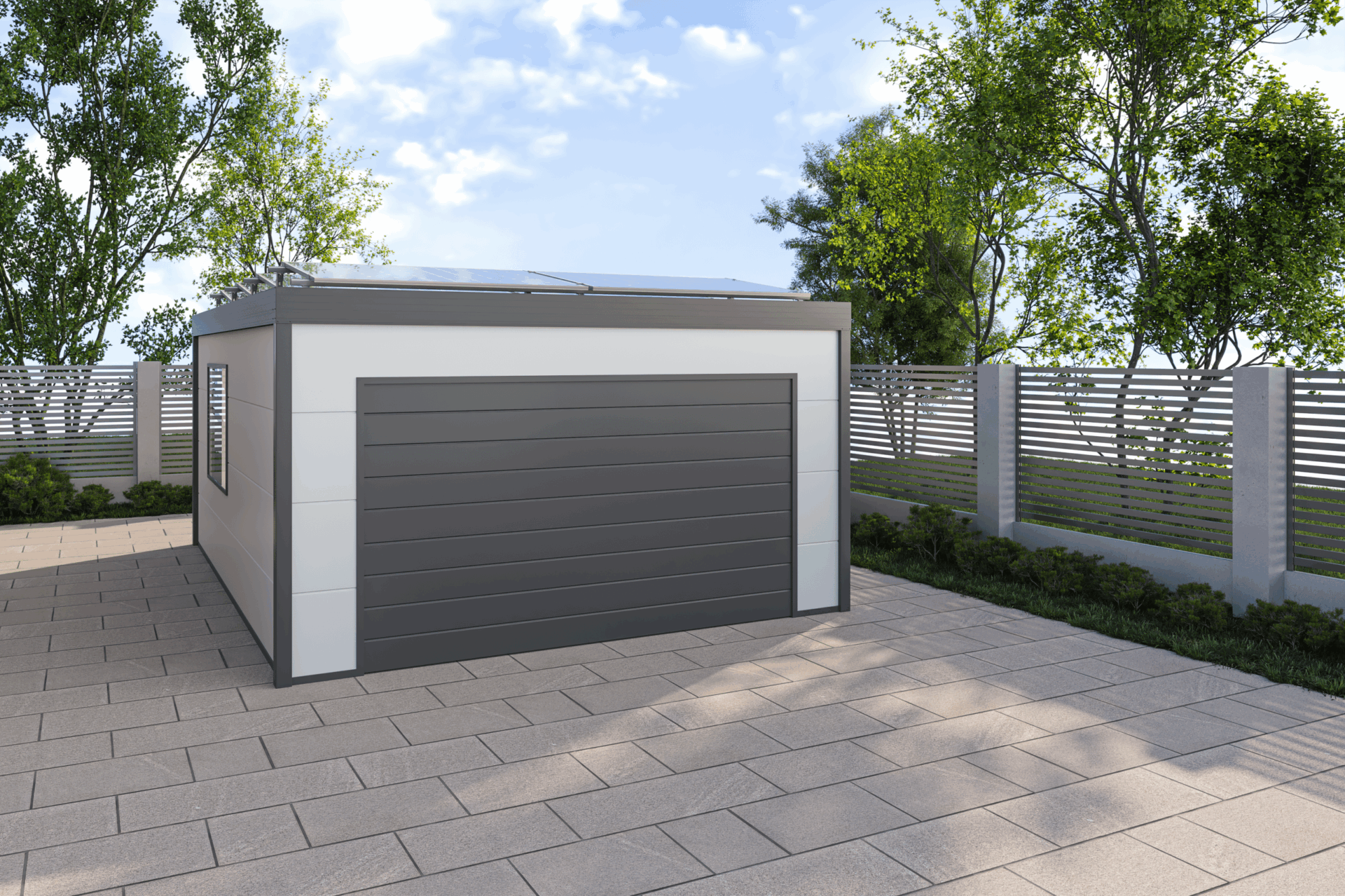 garage mit sandwichplatten