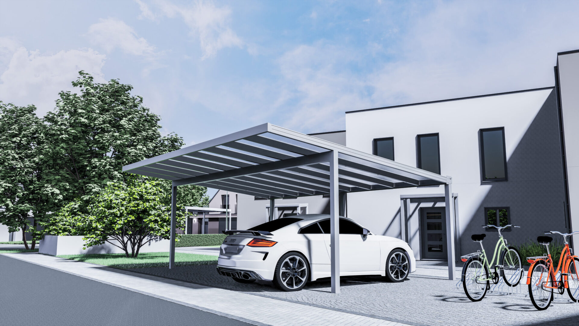 weißer Carport VD AluSysteme weißer Carport