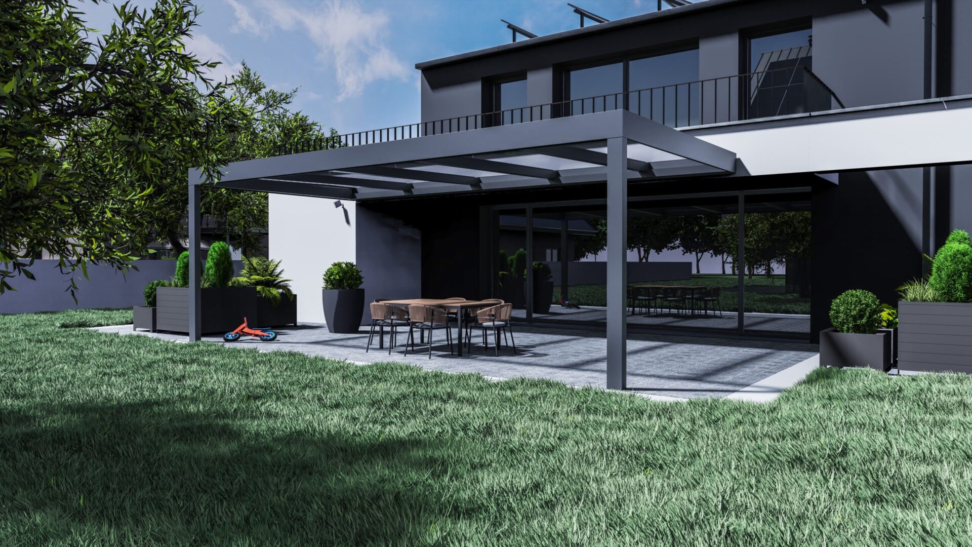 terrassenüberdachung flachdach VD AluSysteme terrassenüberdachung flachdach