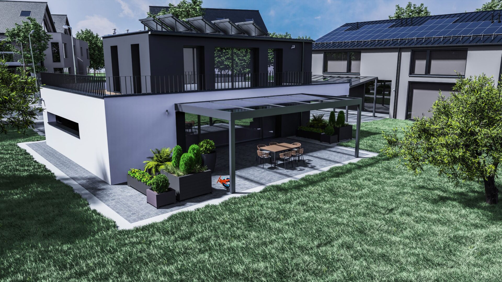 flachdach terrassenüberdachung VD AluSysteme flachdach terrassenüberdachung