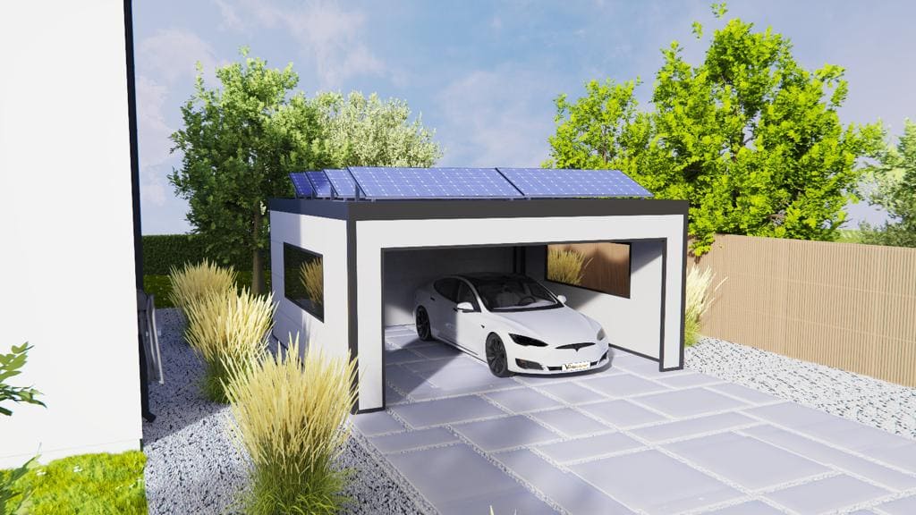 Alu garage solar VD AluSysteme Alu garage solar