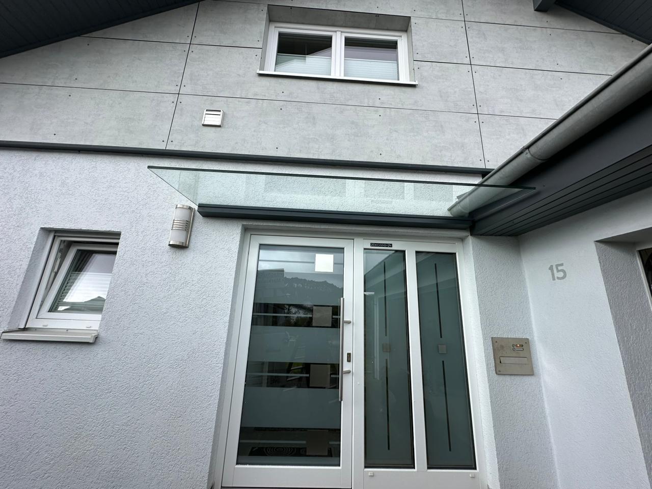 eingangsdach glas VD AluSysteme eingangsdach glas